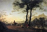 Aelbert Cuyp Canvas Paintings - A Road near a River